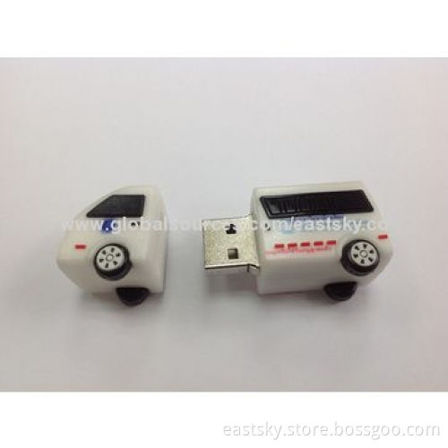 Truck-shaped USB, Made of Soft PVC Material, OEM Orders WelcomedNew